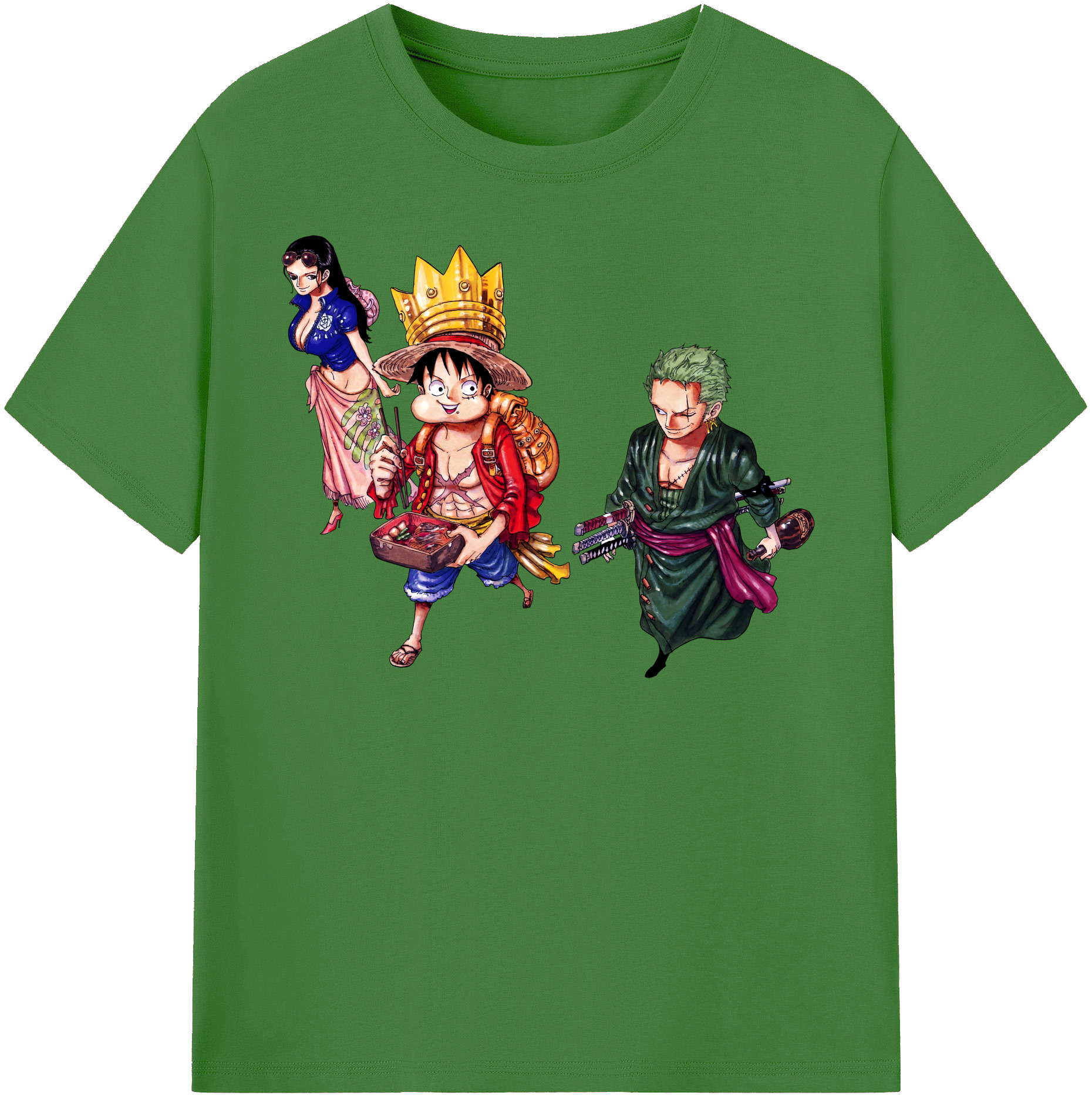 ワンピース モンキー・D・ルフィ ONE PIECE Monkey D. Luffy レディースカジュアルプリントTシャツ（綿100％）